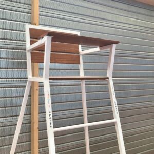 Chaise arbitre tennis bois / métal – Image 2