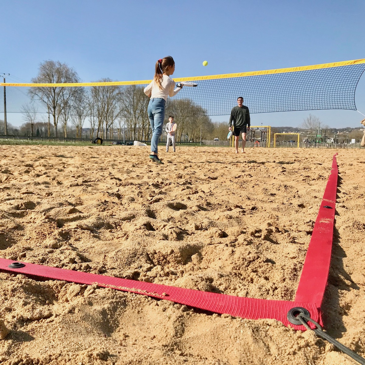 Kit filet de tennis en acier pour loisirs - 6 mètres - Équipement - écoplas