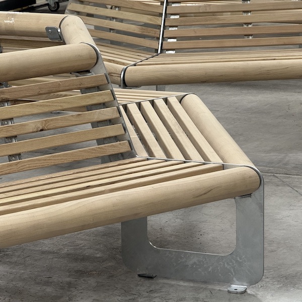 Banc tour d'arbre bois / métal – Image 13